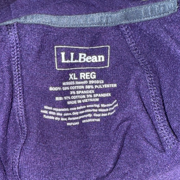 L.L. Bean Deep Purple Soft Sweatshirt - Picture 7 of 7